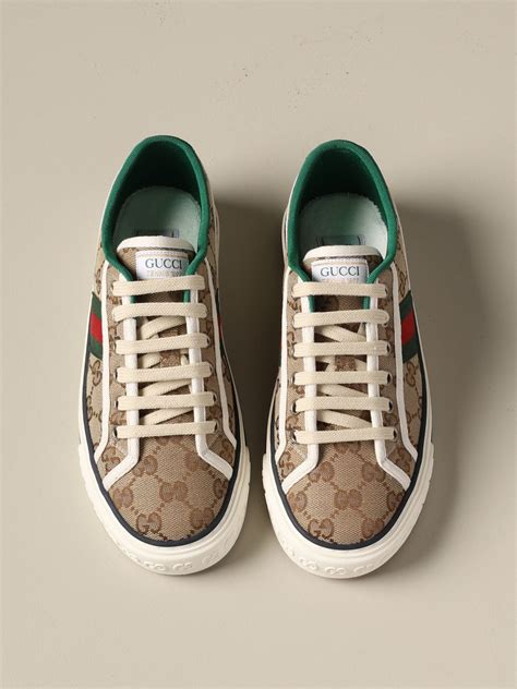 gucci striped tennis shoes|gucci tennis shoes for women.